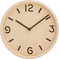 Remnos Thomson LC10-26 NT Lemnos Wall Clock, Analog, Natural Colored Wood Fabric, Natural φ254×d51mm