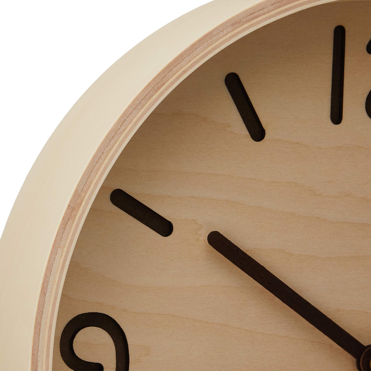 Remnos Thomson LC10-26 NT Lemnos Wall Clock, Analog, Natural Colored Wood Fabric, Natural φ254×d51mm